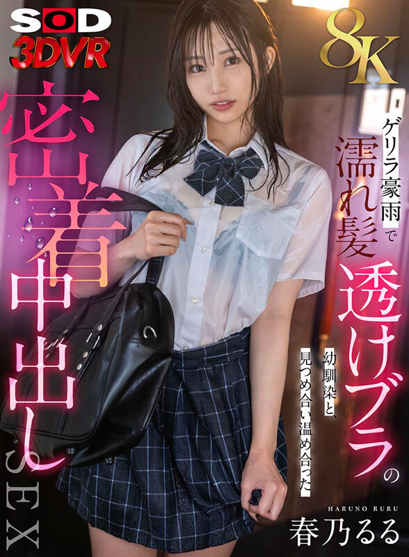 【美少女 春乃るる】【VR】【8K】ゲリラ豪雨で濡れ髪・透けブラの幼馴染と、見つめ合い温め合った密着中出しSEX 春乃るる｜13dsvr01823